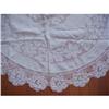Image 1 : EXQUISITE ROUND VICTORIAN LINEN TABLECOTH FANCY #992467