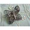 Image 1 : ANTIQUE SILVER FILIGREE BUTTERFLY PIN #992517