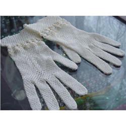 BEAUTIFUL ANTIQUE CROCHET GLOVES #992561