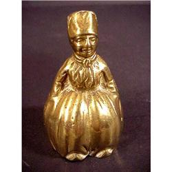 Antique Figural Brass Bell Little Dutch Boy #992612