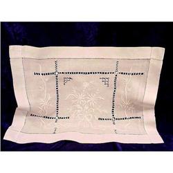Gorgeous Victorian Fancy Worked Linen Tray #992630