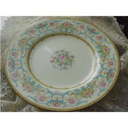 GOREGEOUS ANTIQUE MINTONS LARGE ENAMEL PLATE  #992657