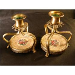 BEAUTIFUL VANITY CANDLESTICKS PETITE PT GILT #992662