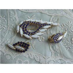 ELEGANT LG VINTAGE BROOCH & EARRINGS #992666