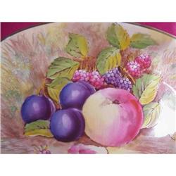 GORGEOUS AYNSLEY HANDPAINTED FRUIT DISH Signed  #992674