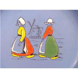 Beautiful Antique Enamelware Graniteware Plate #992698