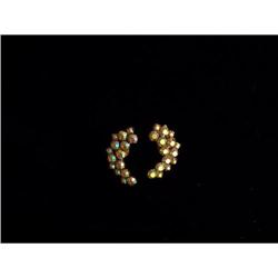 VINTAGE PAIR OF RHINESTONE DESIGNER EARRINGS #992708