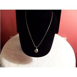 BEAUTIFUL STERLING CHAIN WITH TURQUOISE ON #992713
