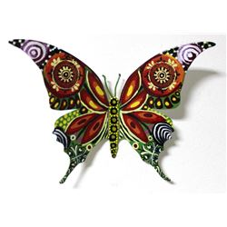 Patricia Govezensky- Original Painting on Cutout Steel "Butterfly CCXLVII"