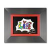 Image 1 : Romero Britto "Life Black Mini Word" Framed Hand Signed Giclee on Canvas; Authenticated