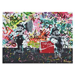 Nastya Rovenskaya- Mixed Media "Loving Coca Cola"