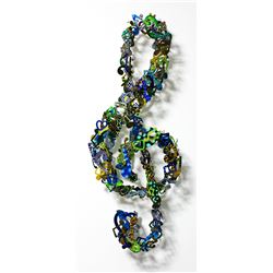 Patricia Govezensky- Original Painting on Cutout Steel "Love Music"