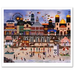 Jane Wooster Scott, "Footprints in the Sand" Hand Signed Limited Edition Lithograph with Letter of A