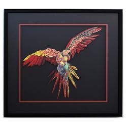 Patricia Govezensky- Original Painting on Laser Cut Steel "Macaw XVII"