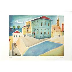 Nachum Gutman- Original Lithograph "House In Jaffa "