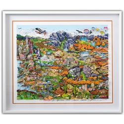 Charles Fazzino- 3D Construction Silkscreen Serigraph "O BEAUTIFUL FOR SPACIOUS SKIES…AMERICA…AMERIC