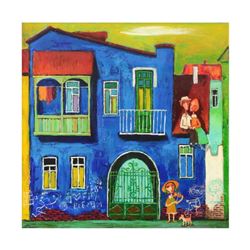 Mikheil Mikaberidze, Original Oil Painting on Canvas, Hand Signed Inverso with Certificate of Authen