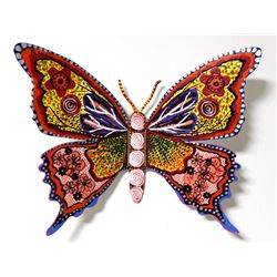 Patricia Govezensky- Original Painting on Cutout Steel "Butterfly CCXXXVII"