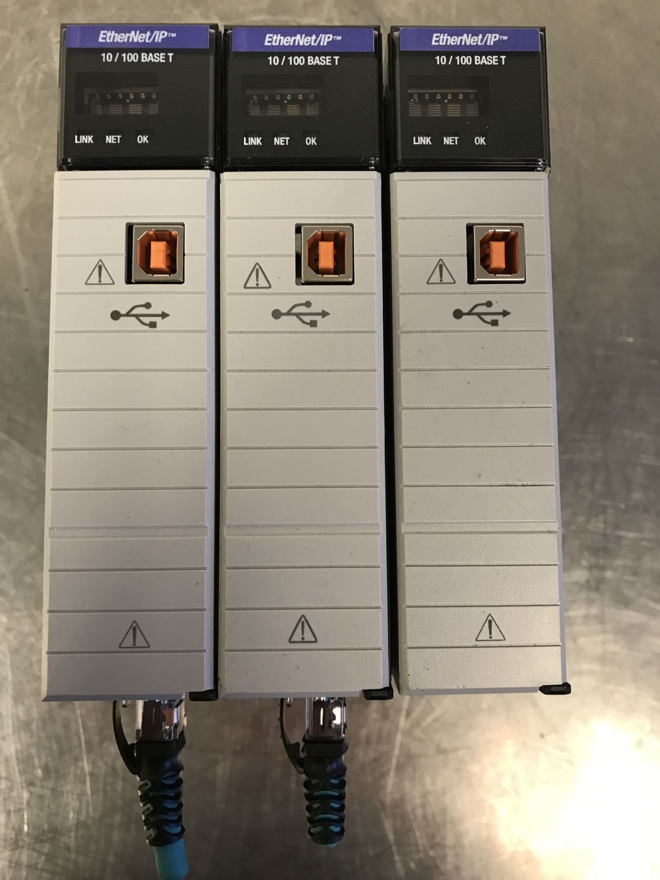 (3) ALLEN BRADLEY 1756-EN2T ETHERNET BRIDGE MODULE