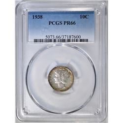 1938 MERCURY DIME PCGS PR-66