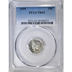 1939 MERCURY DIME PCGS PR-65