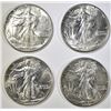 Image 1 : 4-CH AU 1941 WALKING LIBERTY HALF DOLLARS