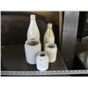 Image 1 : 2 CROCKERY BOTTLES, 3 SMALL CROCKS