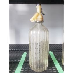 Antique Glass Seltzer Etched With A Star of David by International Soda A