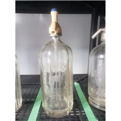 Antique Glass Etched Seltzer A