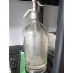 Antique Glass Etched Seltzer A