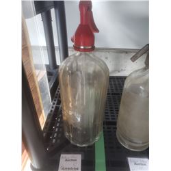 Antique Glass Etched Seltzer A