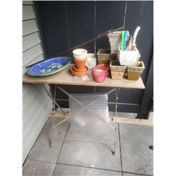 Out Door Wood Fold Down Table C