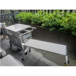 Heavy Duty Stainless Steel Cart & Aluminum Step C