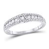 Image 1 : 1/2 CTW Round Diamond Anniversary Ring 14kt White Gold - REF-41K9R
