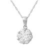 Image 1 : 1 CTW Diamond Necklace 14K White Gold - REF-78X5R