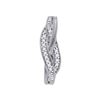 Image 1 : 1/20 CTW Round Diamond Vertical Woven Strand Pendant 10kt White Gold - REF-5X9T