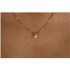 Image 1 : Natural 0.52 ctw Diamond VS2-J Solitaire Necklace 14K 2-Tone Gold - REF-73W5H