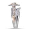 Image 2 : 1 & 1/2 CTW Round Diamond Bridal Wedding Engagement Ring 14kt Two-tone Gold - REF-107F9M