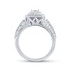 Image 3 : 1 & 1/3 CTW Princess Diamond Princess EGL Bridal Wedding Engagement Ring 14kt White Gold - REF-132K3