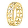 Image 3 : 1/3 CTW Round Diamond Studded Star Ring 14kt Yellow Gold - REF-35W9F