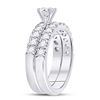 Image 3 : 1 & 1/3 CTW Round Diamond Bridal Wedding Engagement Ring 14kt White Gold - REF-143M9A