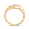 Image 3 : 1/3 CTW Mens Round Diamond Wedding Ring 10kt Yellow Gold - REF-39K5R