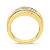 Image 3 : 1/2 CTW Mens Round Diamond Wedding Channel Set Ring 14kt Yellow Gold - REF-81M3A