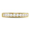 Image 2 : 1/2 CTW Round Diamond Wedding Channel Set Ring 14kt Yellow Gold - REF-47X9T