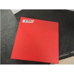 RED BINDER OF HOCKEY COLLECTOR TRADING CARDS