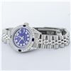 Image 5 : Rolex Ladies Stainless Steel Diamond Lugs Royal Blue String VVS Diamond Datejust