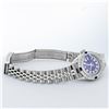 Image 8 : Rolex Ladies Stainless Steel Diamond Lugs Royal Blue String VVS Diamond Datejust