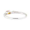 Image 3 : 0.35 ctw Citrine and Diamond Ring - 14KT White Gold