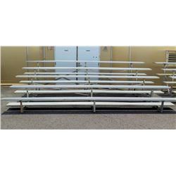 5 Tier Metal Bleachers Grandstand Seating 15'x8'x4' (some damage)