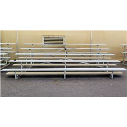 5 Tier Metal Bleachers Grandstand Seating 15'x8'x4' (some damage)